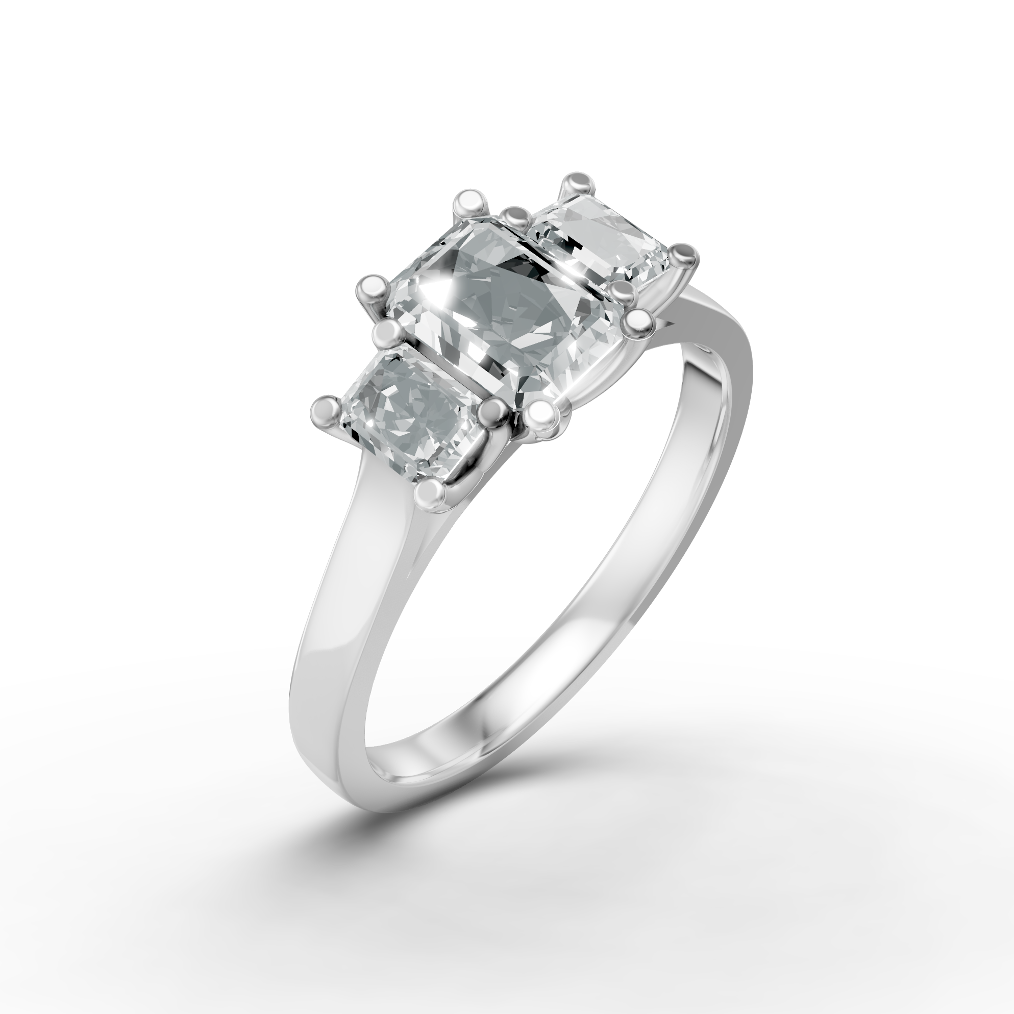 Lab Grown Diamond Radiant Trilogy Ring
