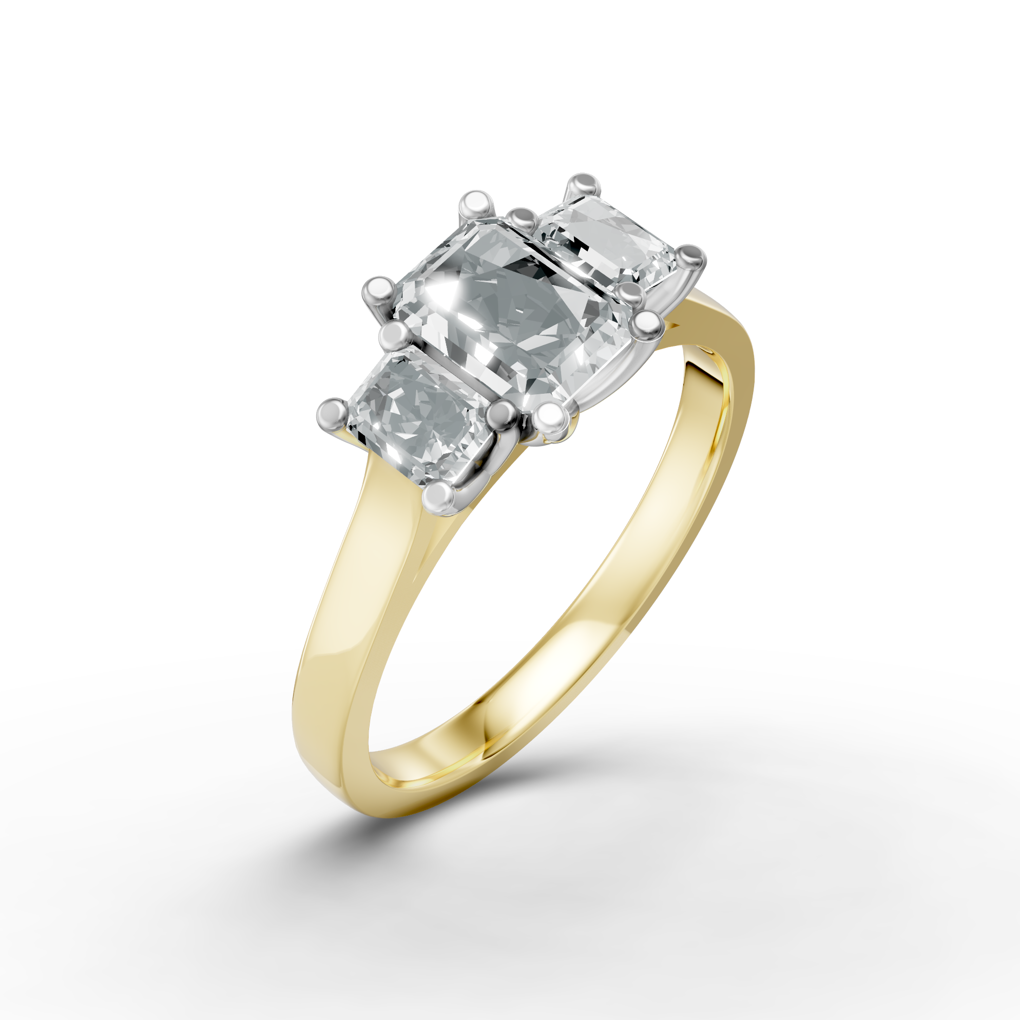 Lab Grown Diamond Radiant Trilogy Ring