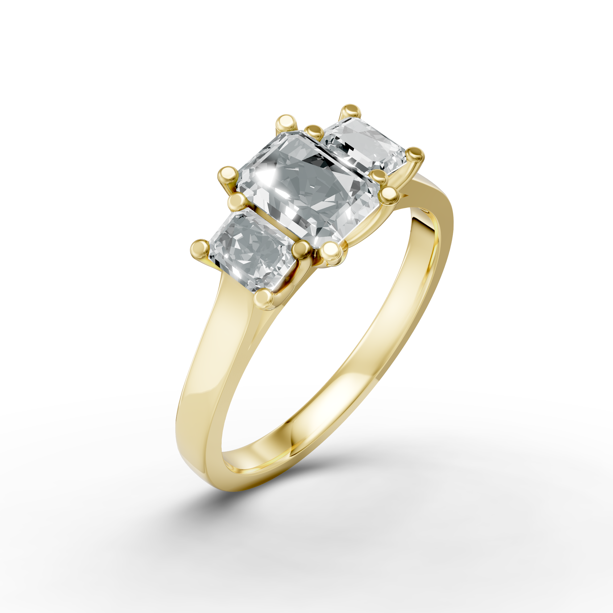 Lab Grown Diamond Radiant Trilogy Ring