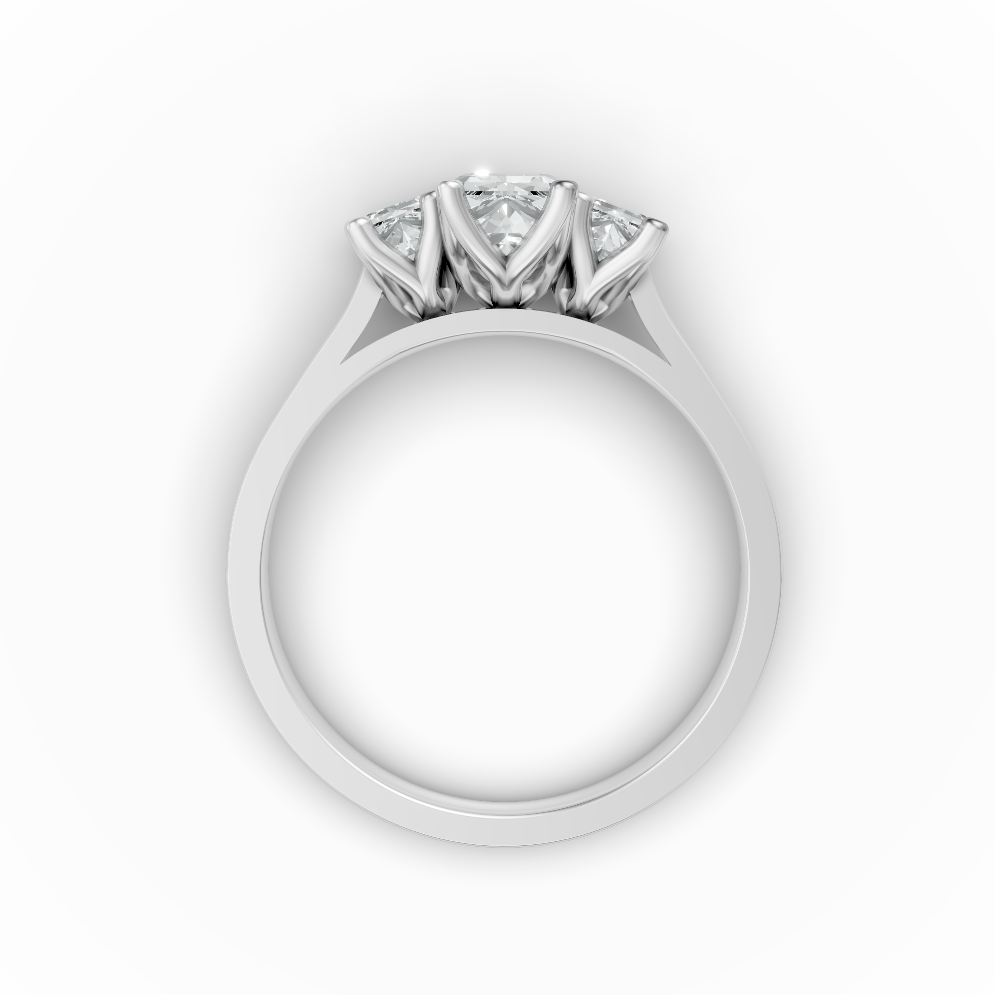 Lab Grown Diamond Radiant Trilogy Ring