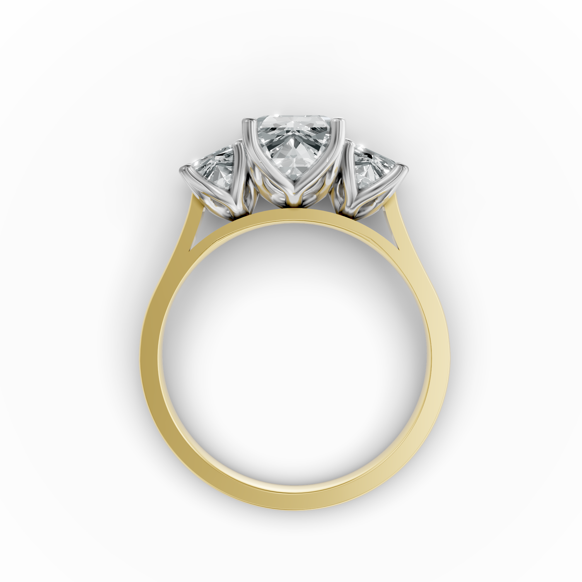 Lab Grown Diamond Radiant Trilogy Ring