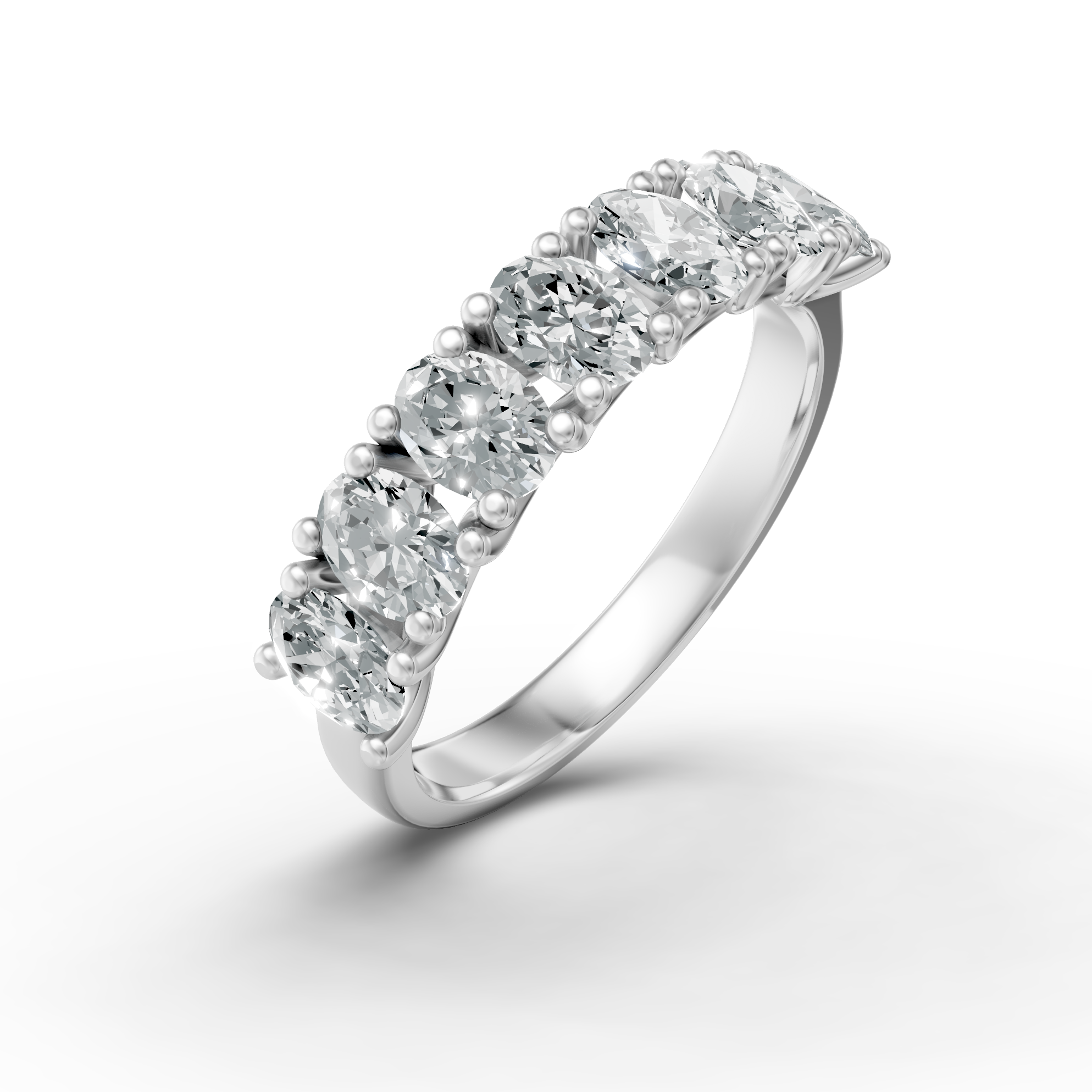 Lab Grown Diamond Oval Seven Stone Eternity Ring