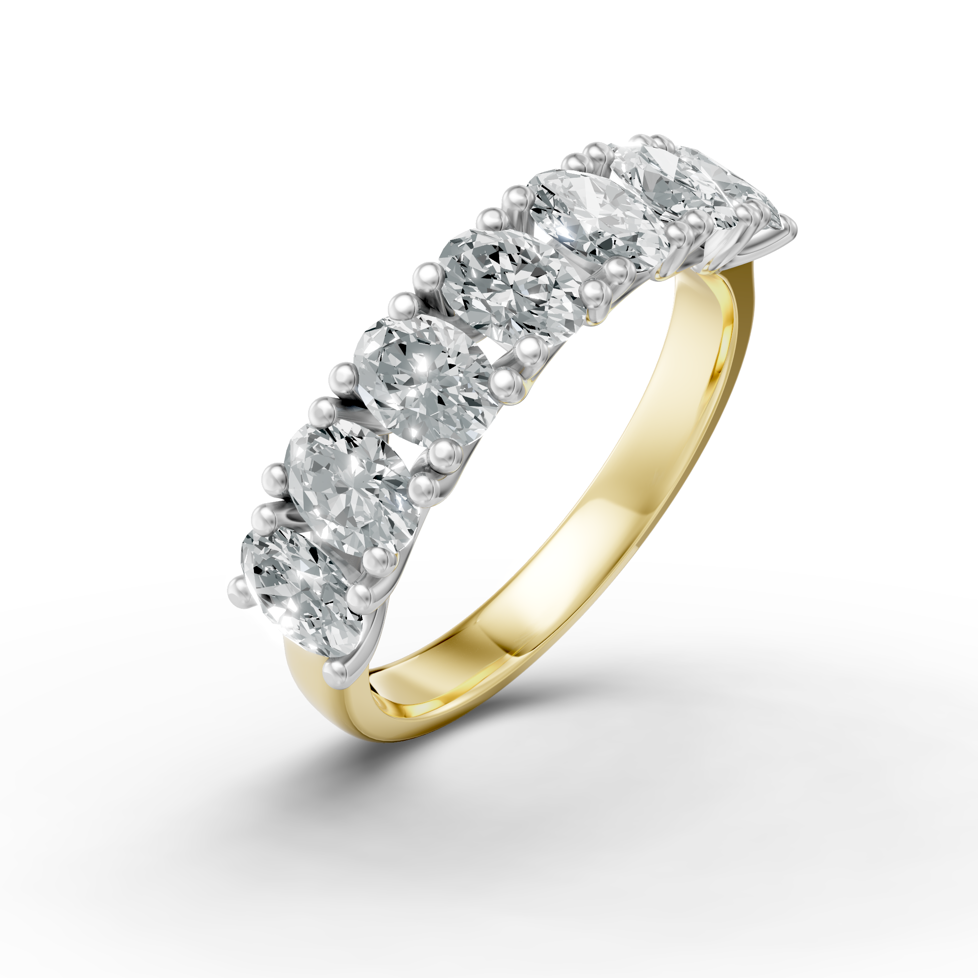 Lab Grown Diamond Oval Seven Stone Eternity Ring