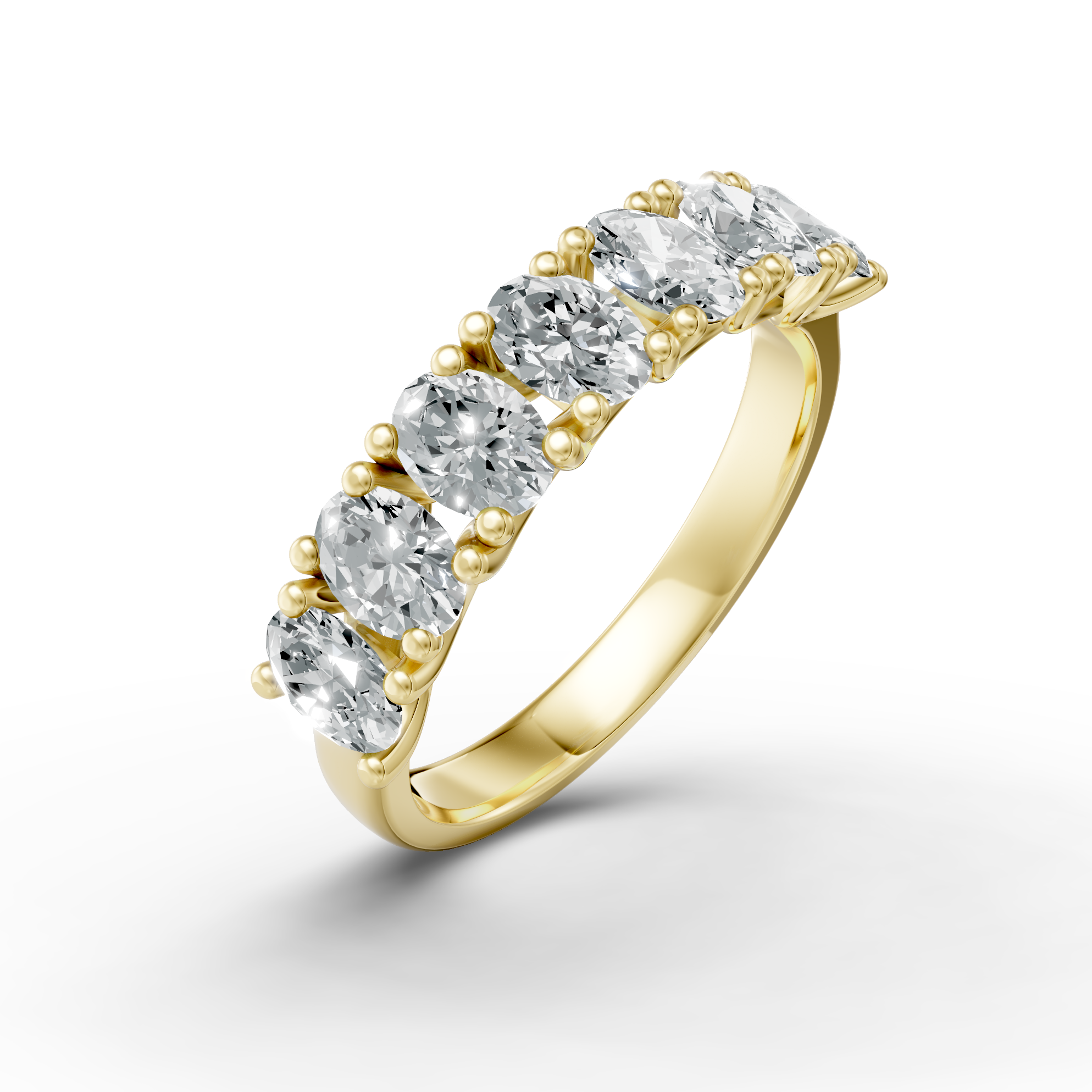 Lab Grown Diamond Oval Seven Stone Eternity Ring