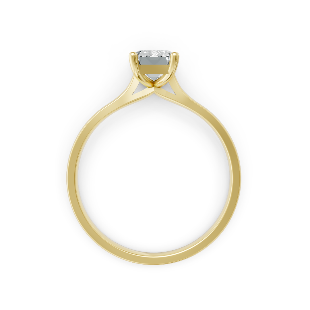 Lab Grown Diamond Emerald Single Stone Ring