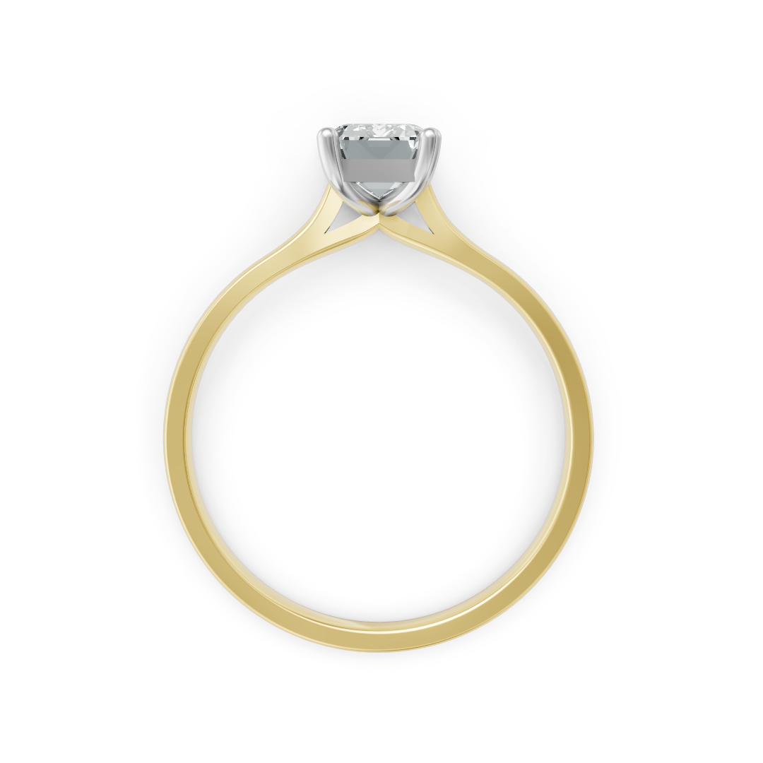 Lab Grown Diamond Emerald Single Stone Ring