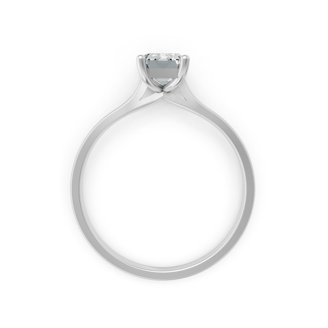 Lab Grown Diamond Emerald Single Stone Ring