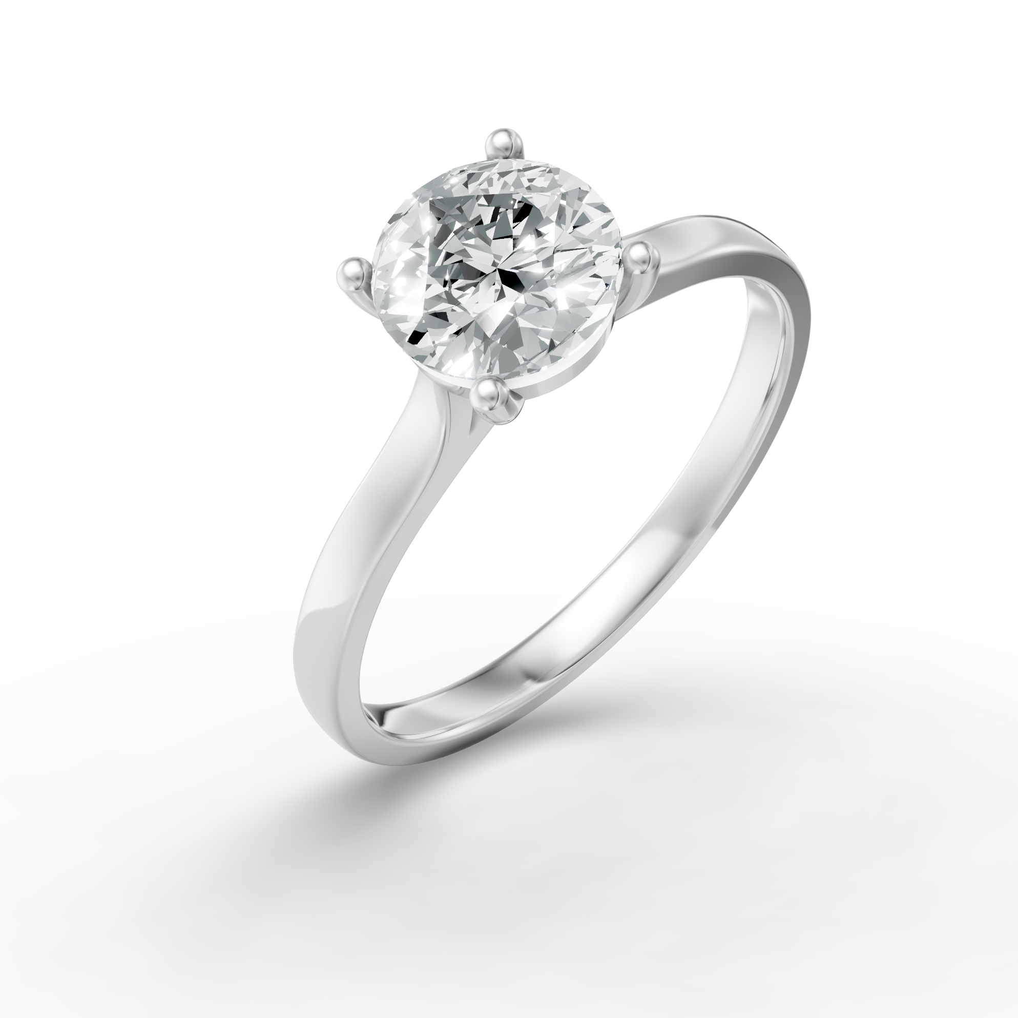 Lab Grown Diamond Round Single Stone Ring