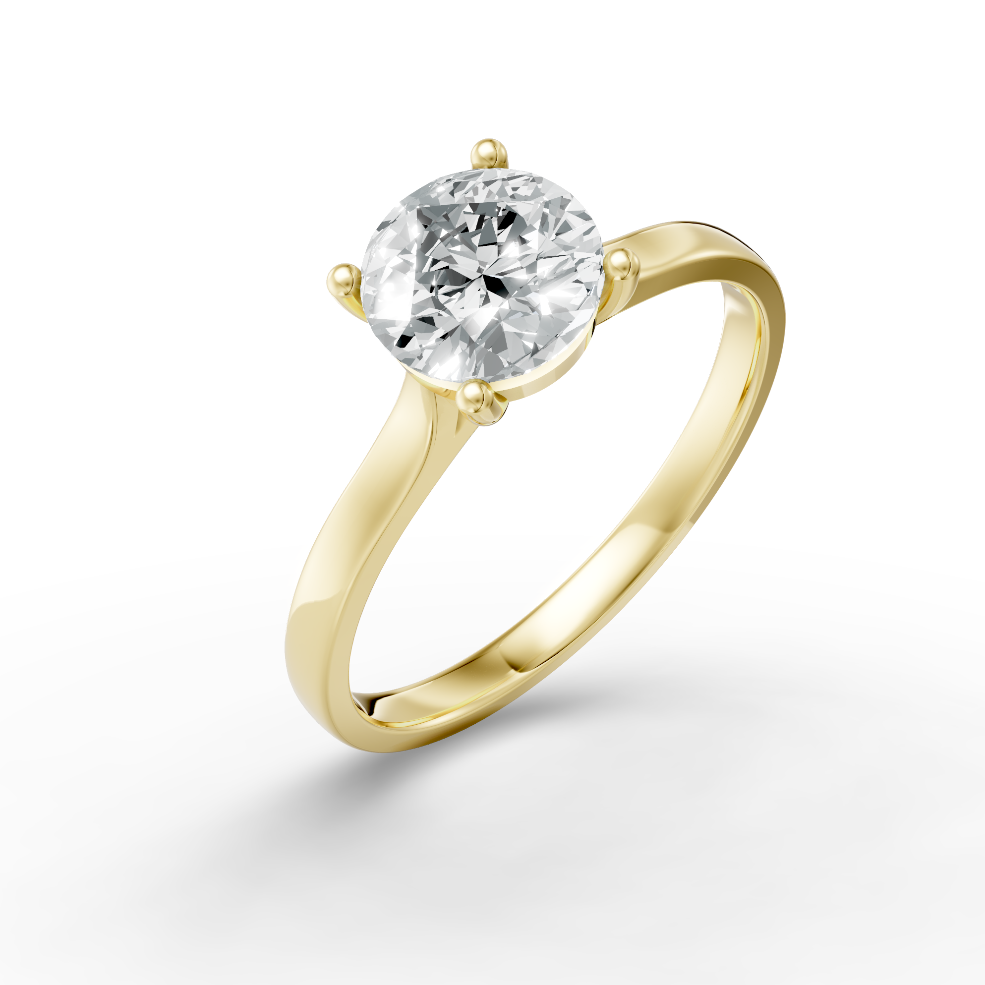 Lab Grown Diamond Round Single Stone Ring