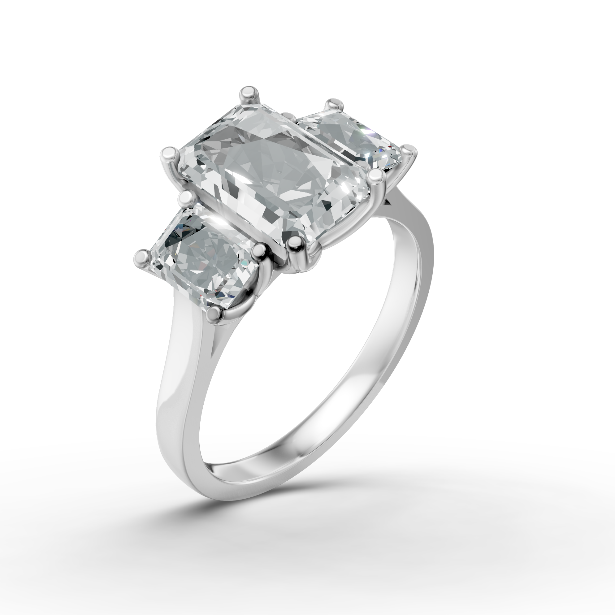 Lab Grown Diamond Radiant Trilogy Ring