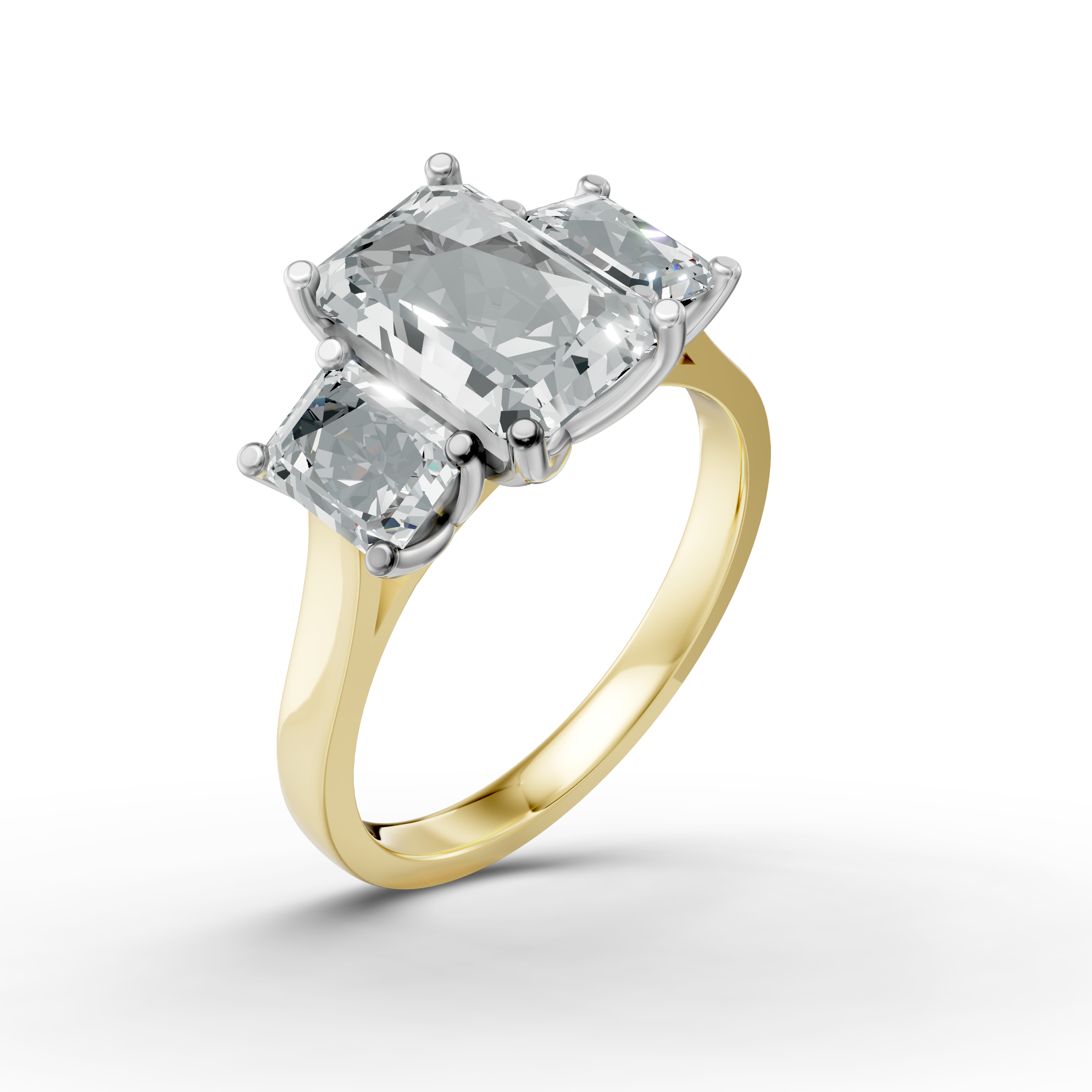 Lab Grown Diamond Radiant Trilogy Ring