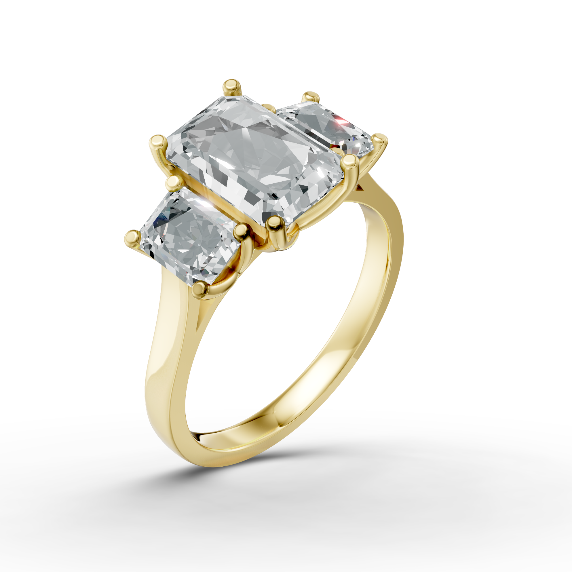 Lab Grown Diamond Radiant Trilogy Ring