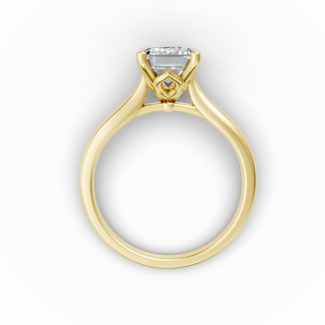 Lab Grown Diamond Emerald Single Stone Ring