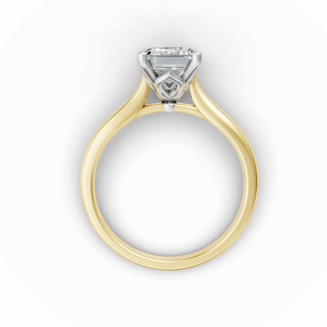 Lab Grown Diamond Emerald Single Stone Ring