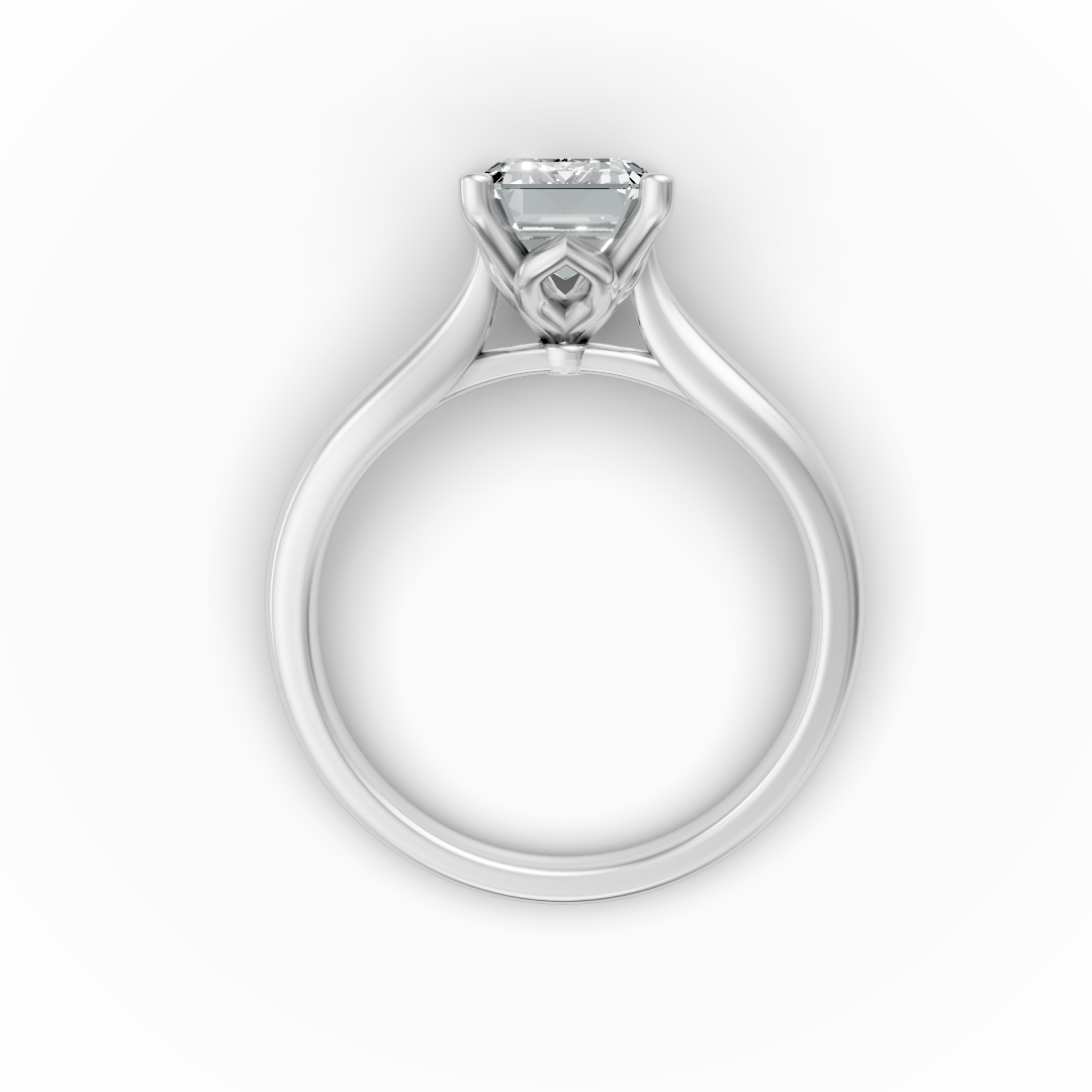 Lab Grown Diamond Emerald Single Stone Ring