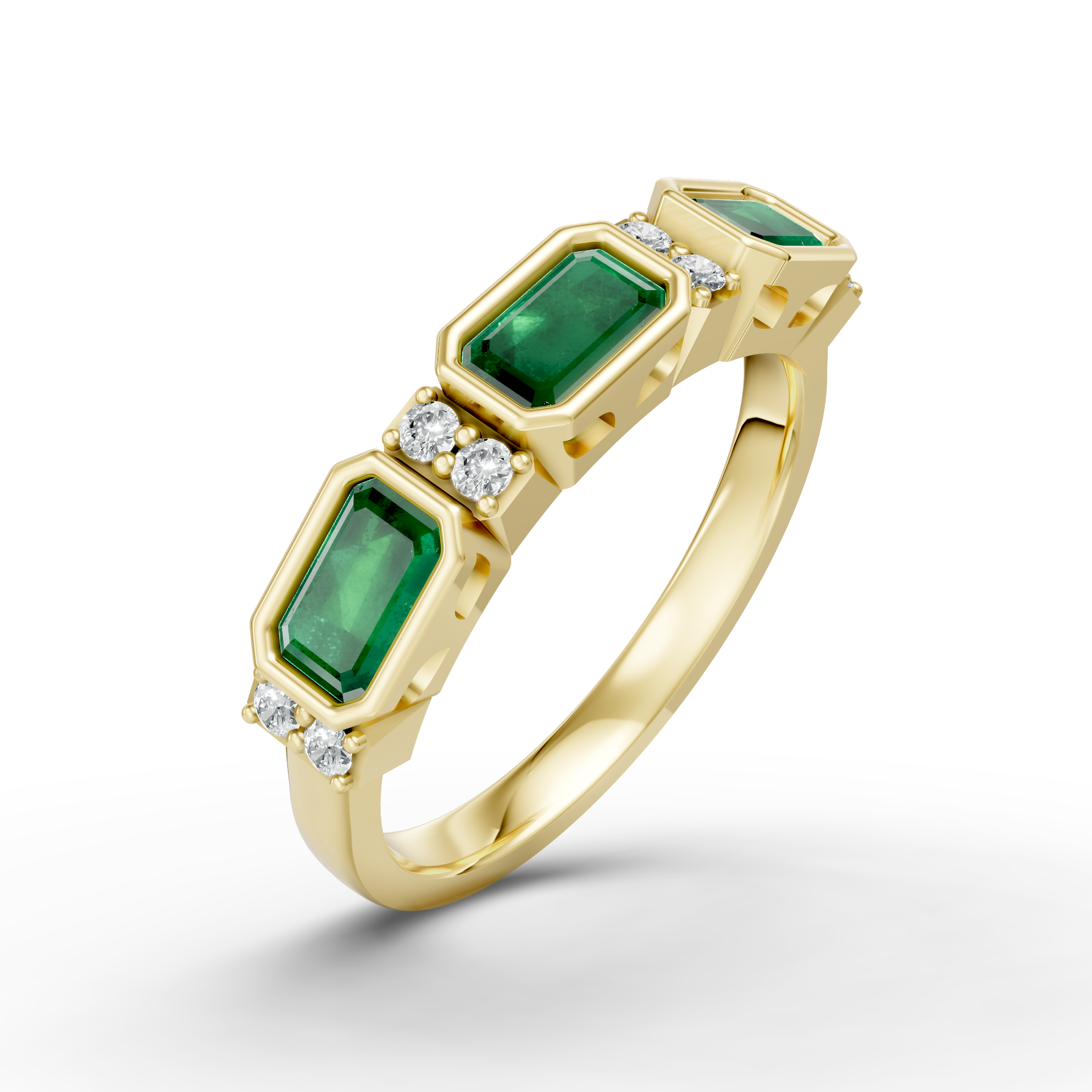 Lab Grown Diamond & Gemstone Eternity Ring