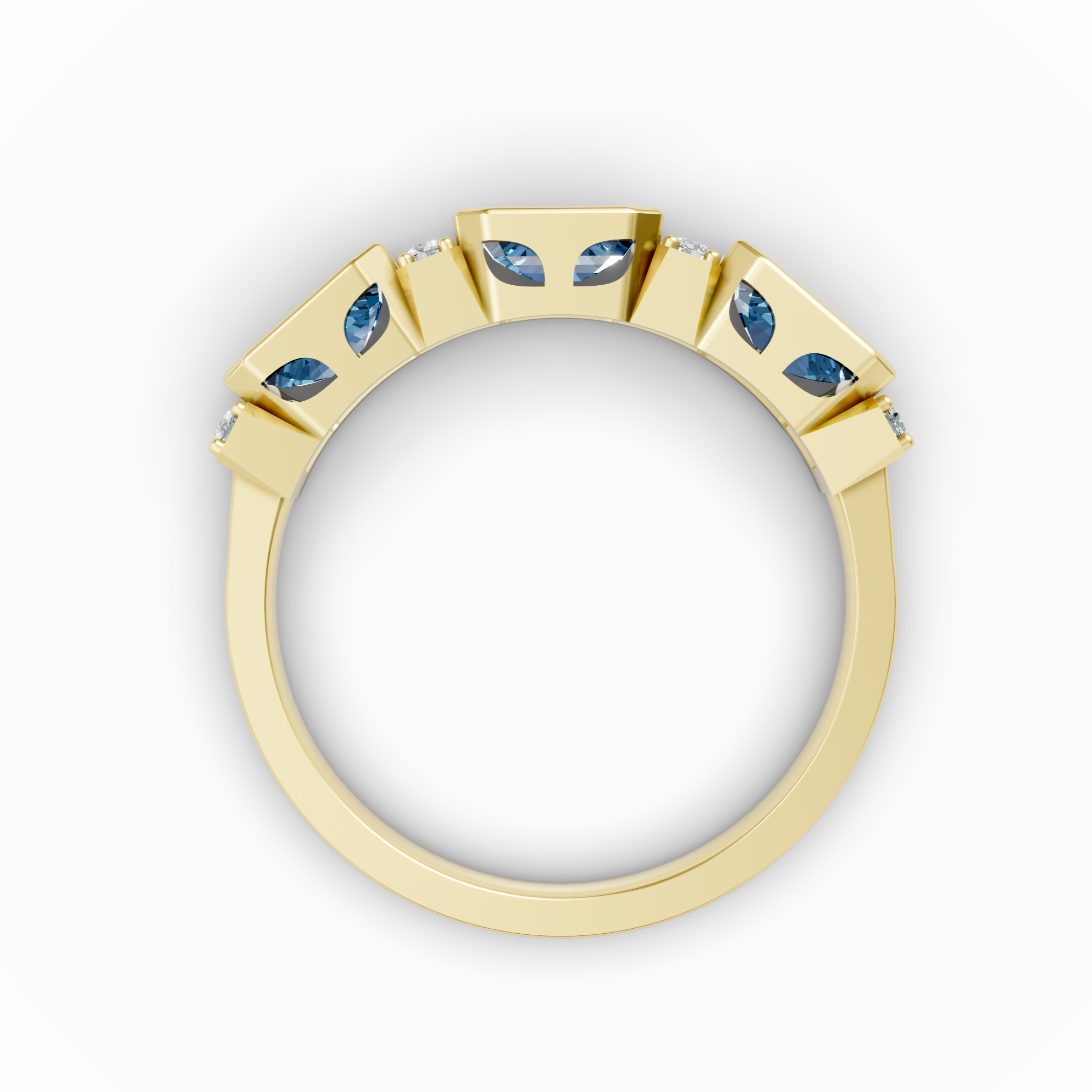 Lab Grown Diamond & Gemstone Eternity Ring