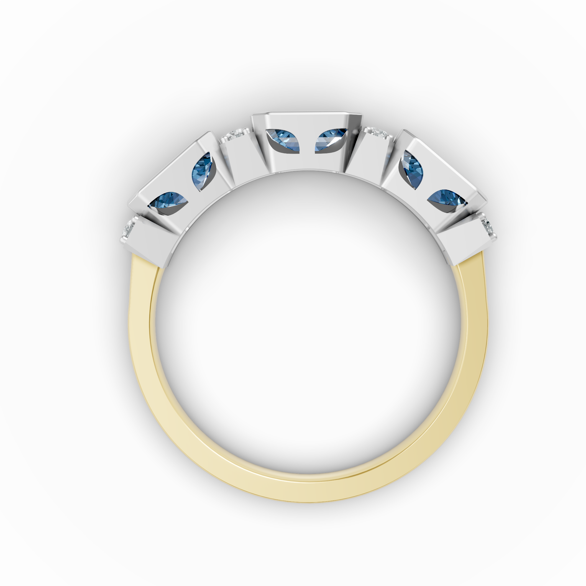 Lab Grown Diamond & Gemstone Eternity Ring