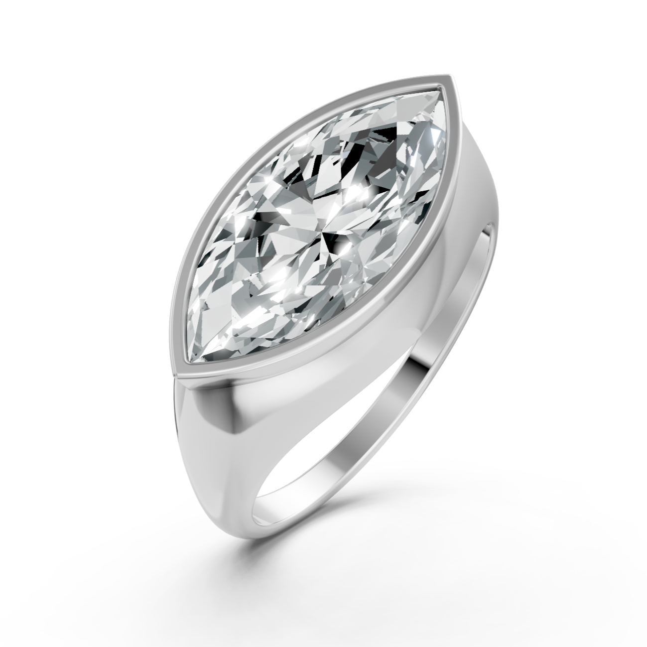 Lab Grown Diamond Marquise East West Ring