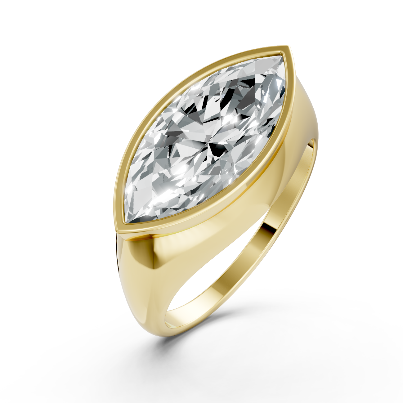 Lab Grown Diamond Marquise East West Ring