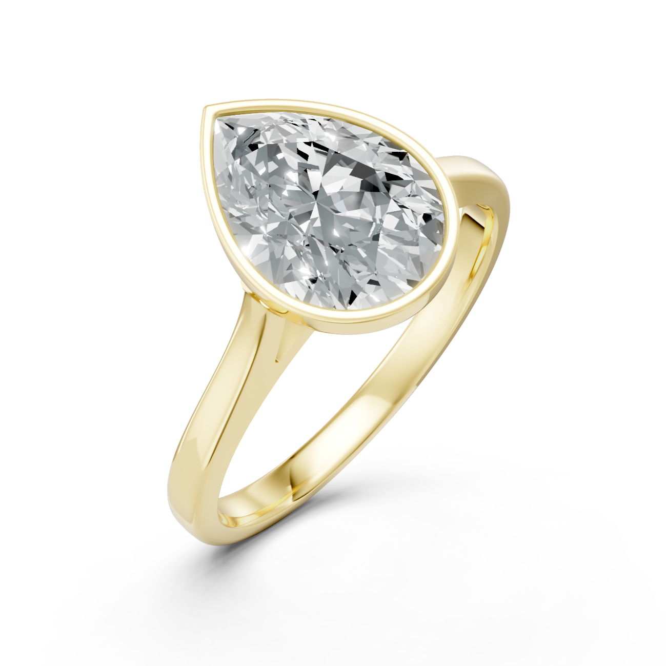 Lab Grown Diamond Pear Single Stone Ring