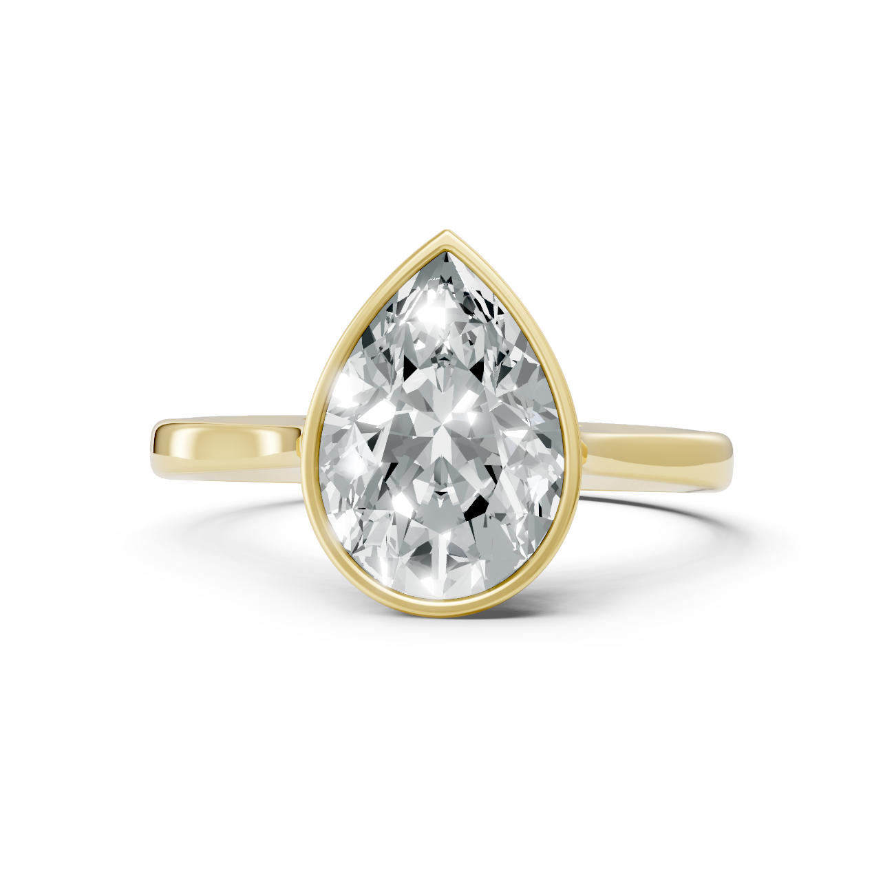 Lab Grown Diamond Pear Single Stone Ring