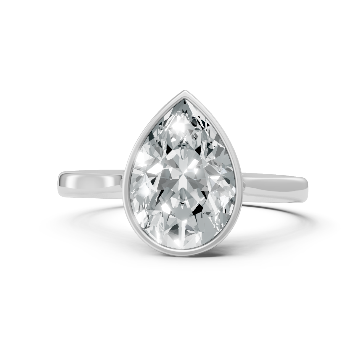 Lab Grown Diamond Pear Single Stone Ring