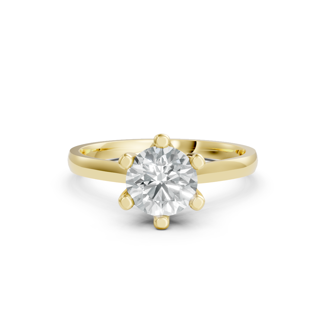Lab Grown Diamond Round Single Stone Ring
