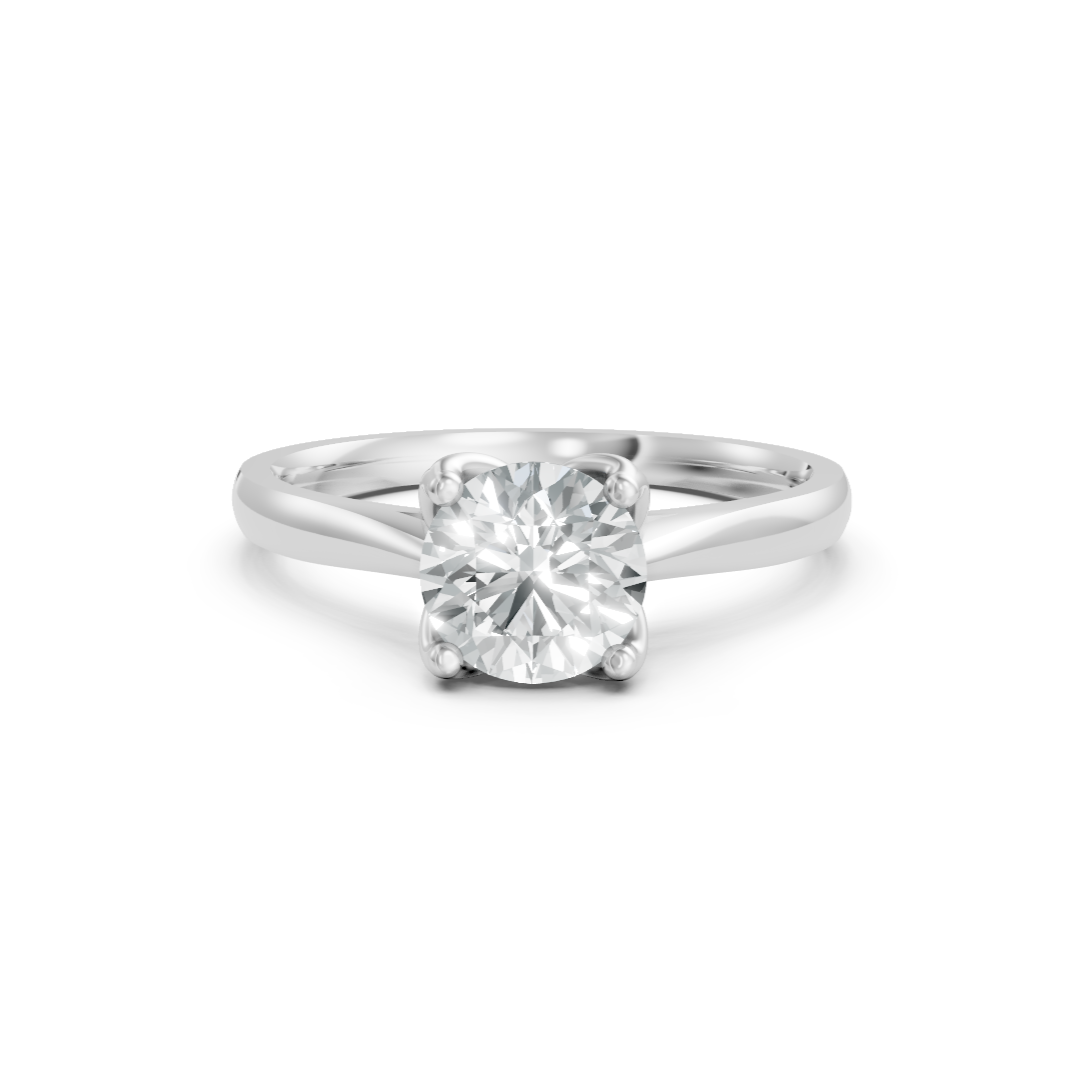 Lab Grown Diamond Round Single Stone Ring