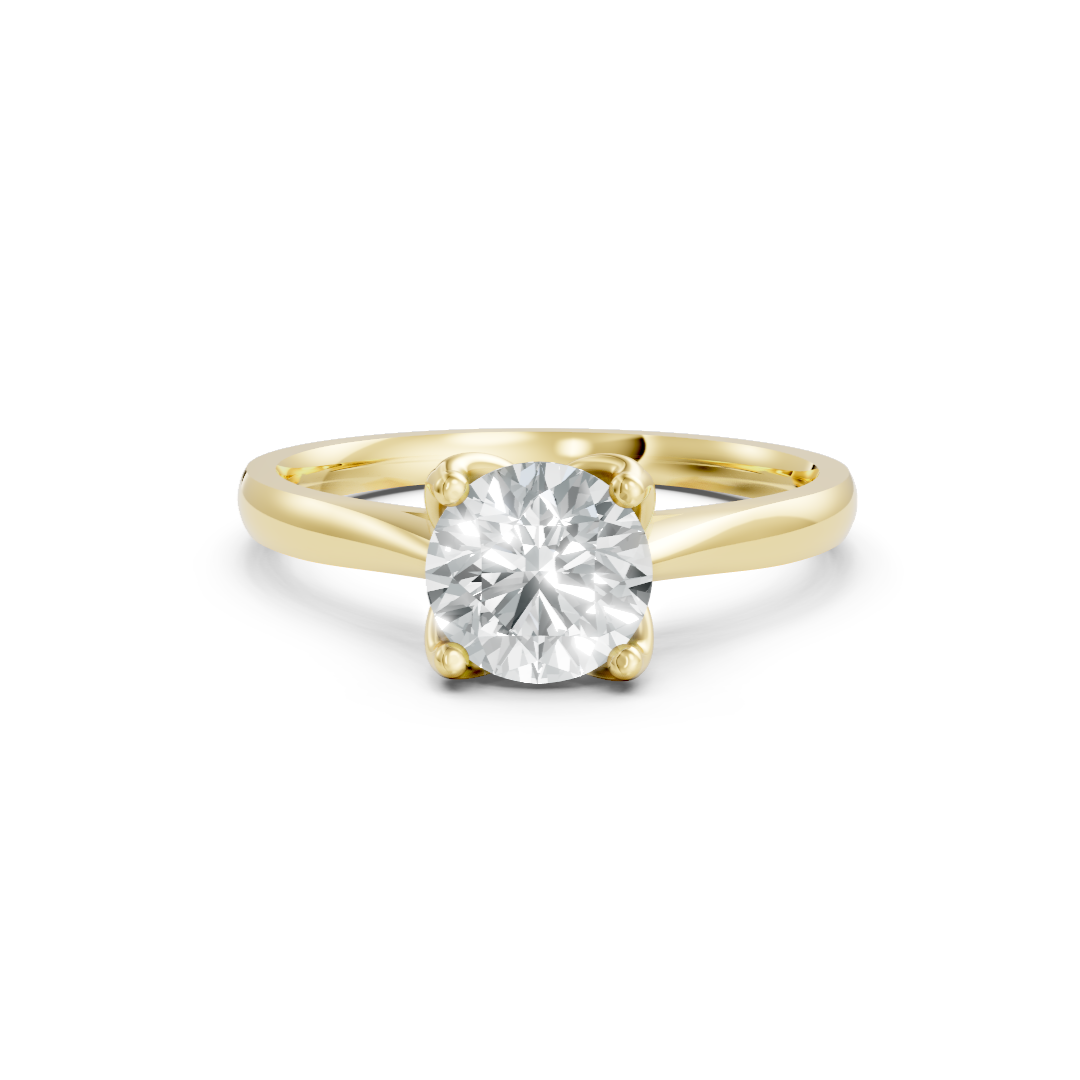 Lab Grown Diamond Round Single Stone Ring