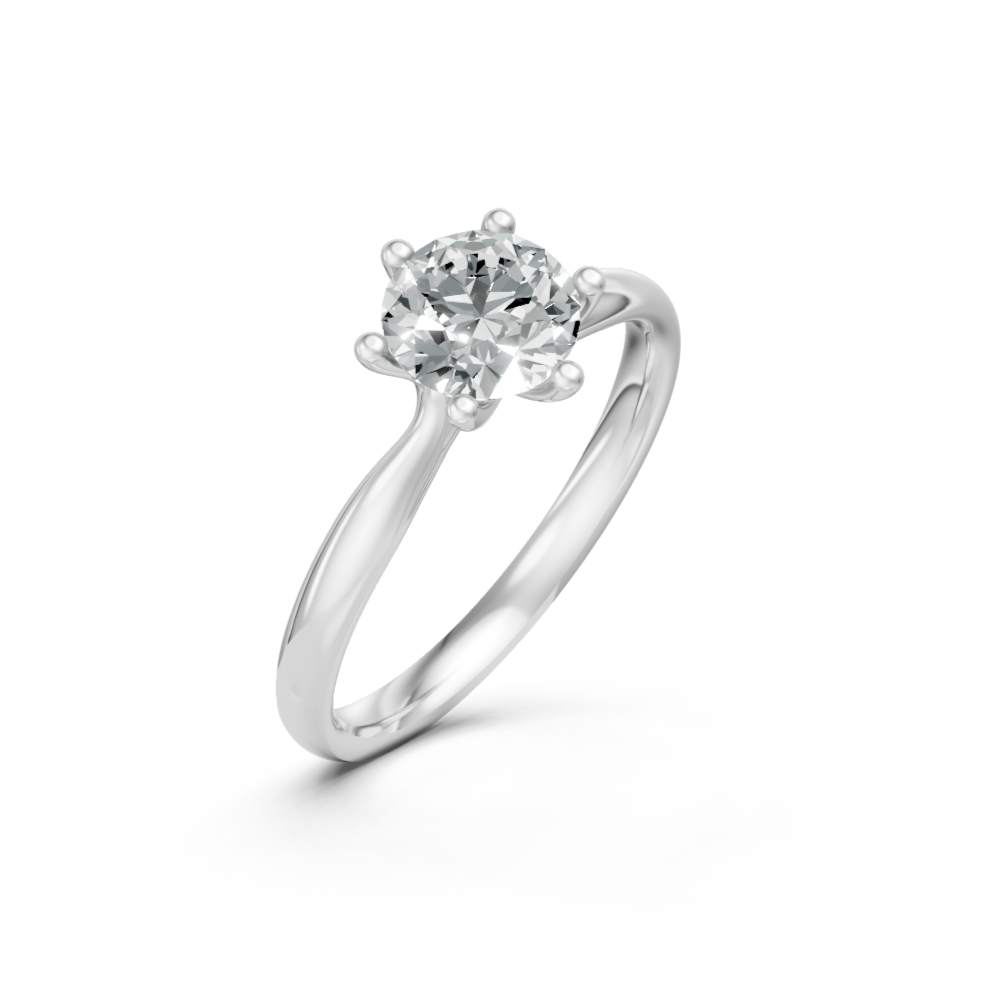 Lab Grown Diamond Round Single Stone Ring