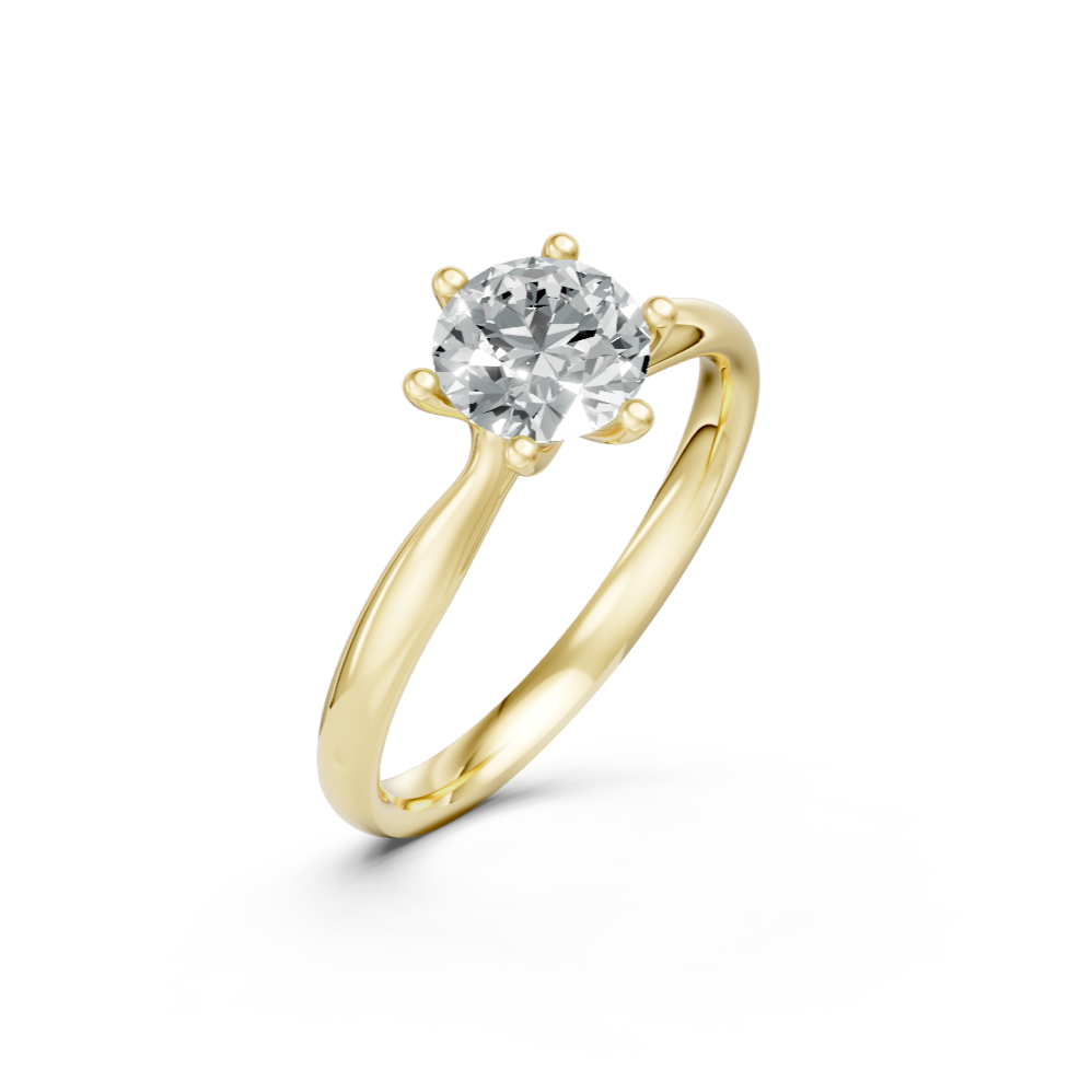 Lab Grown Diamond Round Single Stone Ring