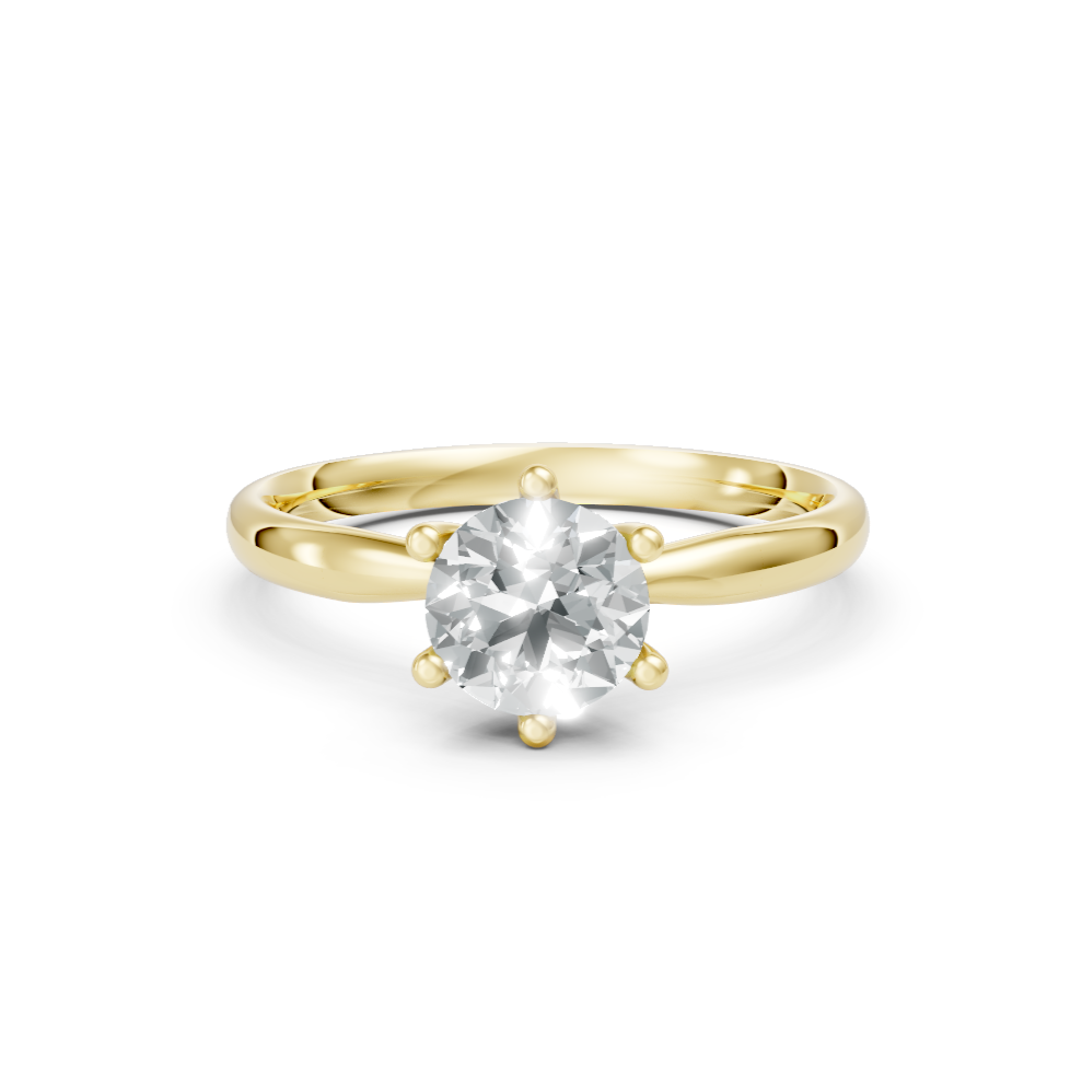 Lab Grown Diamond Round Single Stone Ring