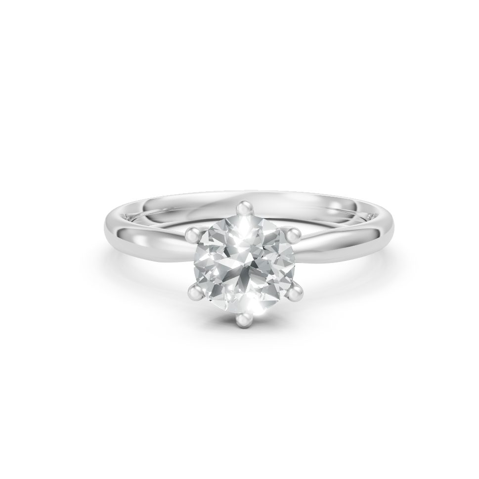 Lab Grown Diamond Round Single Stone Ring