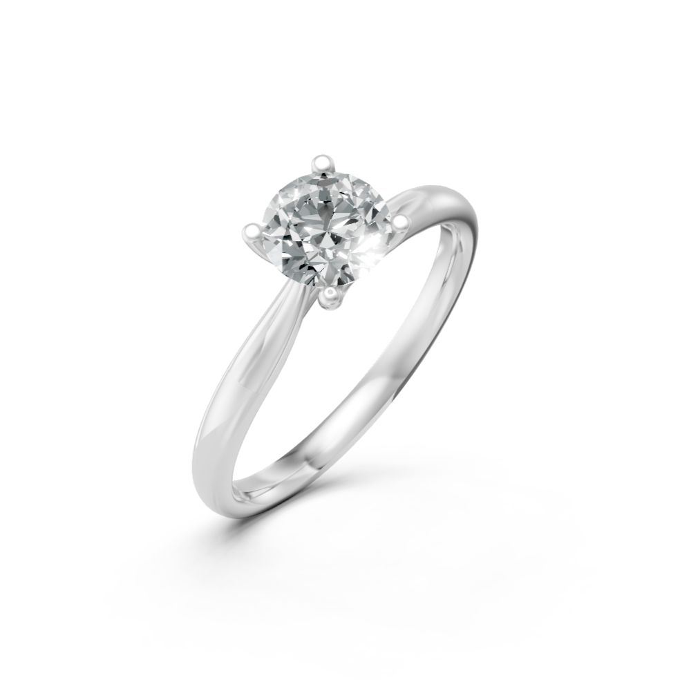 Lab Grown Diamond Round Single Stone Ring