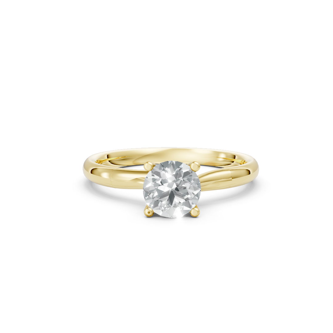 Lab Grown Diamond Round Single Stone Ring