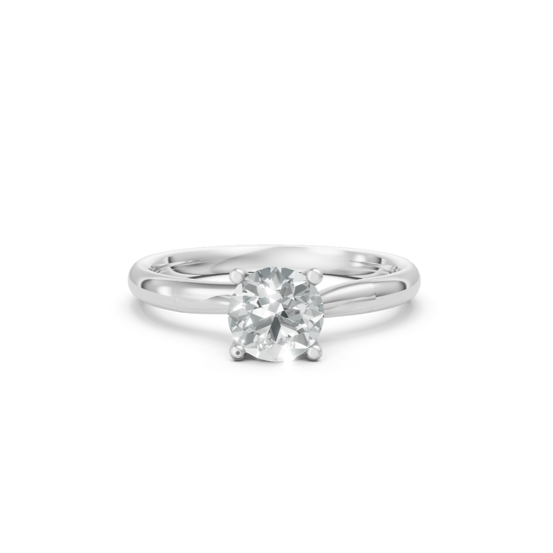 Lab Grown Diamond Round Single Stone Ring