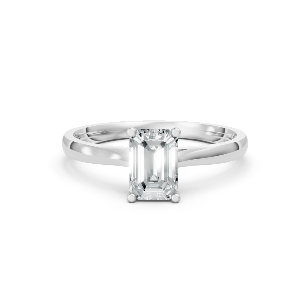 Lab Grown Diamond Emerald Single Stone Ring