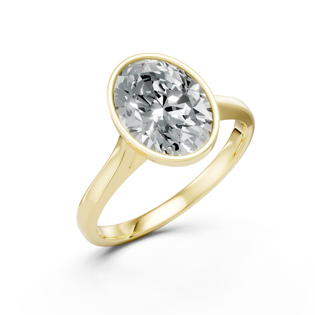 Lab Grown Diamond Oval Single Stone Ring