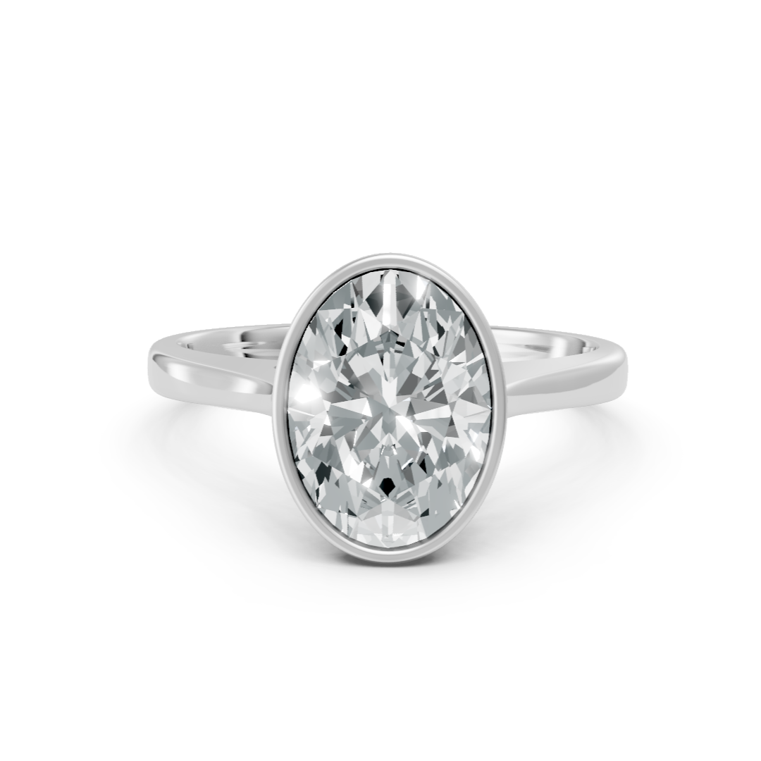 Lab Grown Diamond Oval Single Stone Ring