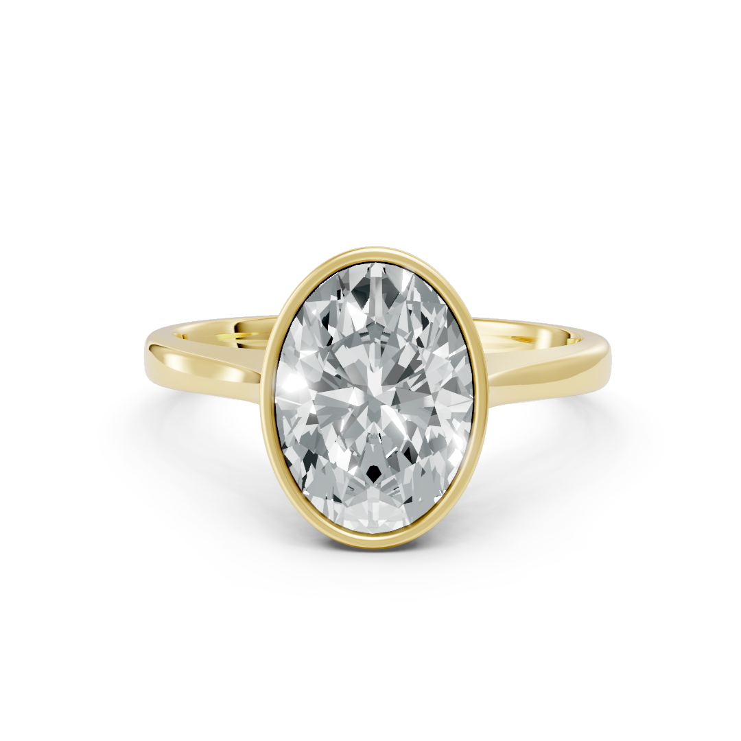 Lab Grown Diamond Oval Single Stone Ring