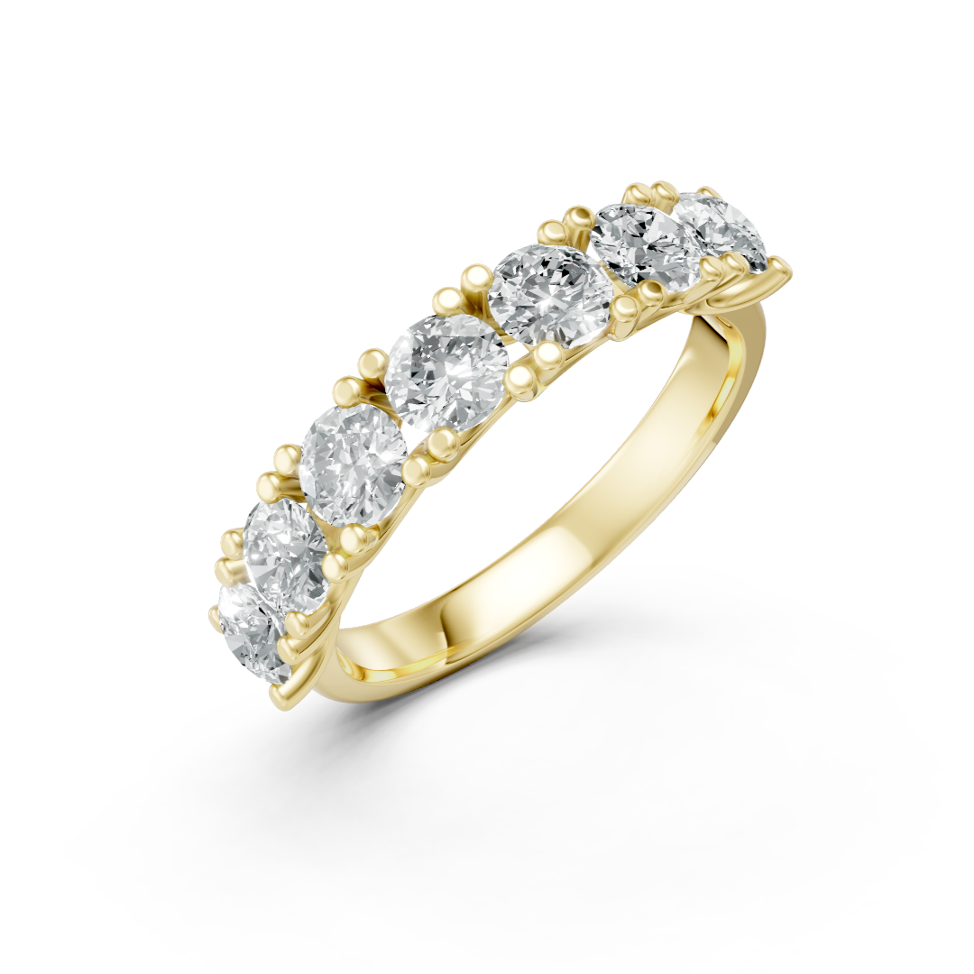 Lab Grown Diamond Round Seven Stone Eternity Ring