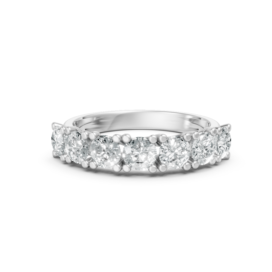 Lab Grown Diamond Round Seven Stone Eternity Ring