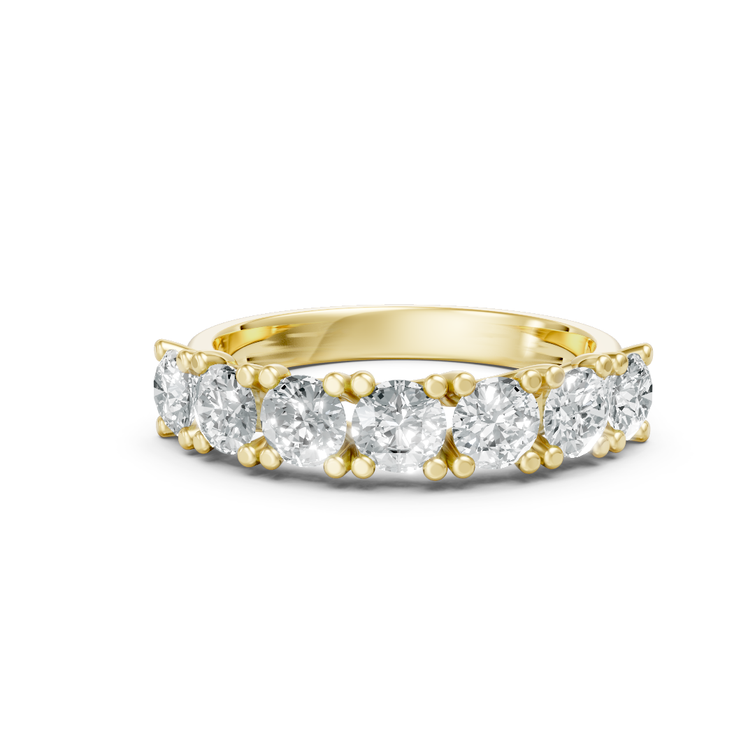 Lab Grown Diamond Round Seven Stone Eternity Ring