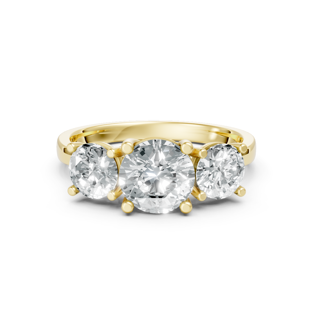 Lab Grown Diamond Round Trilogy Ring