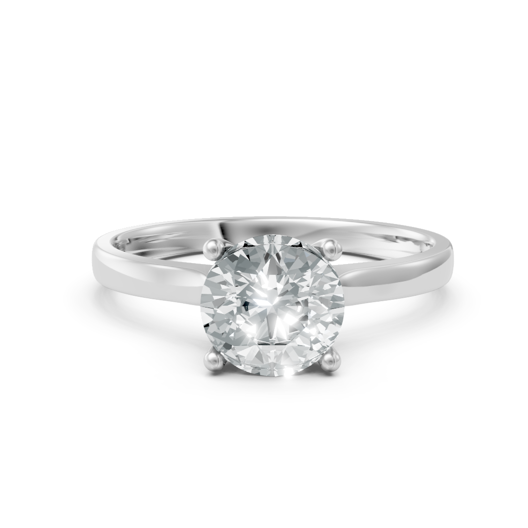 Lab Grown Diamond Round Single Stone Ring