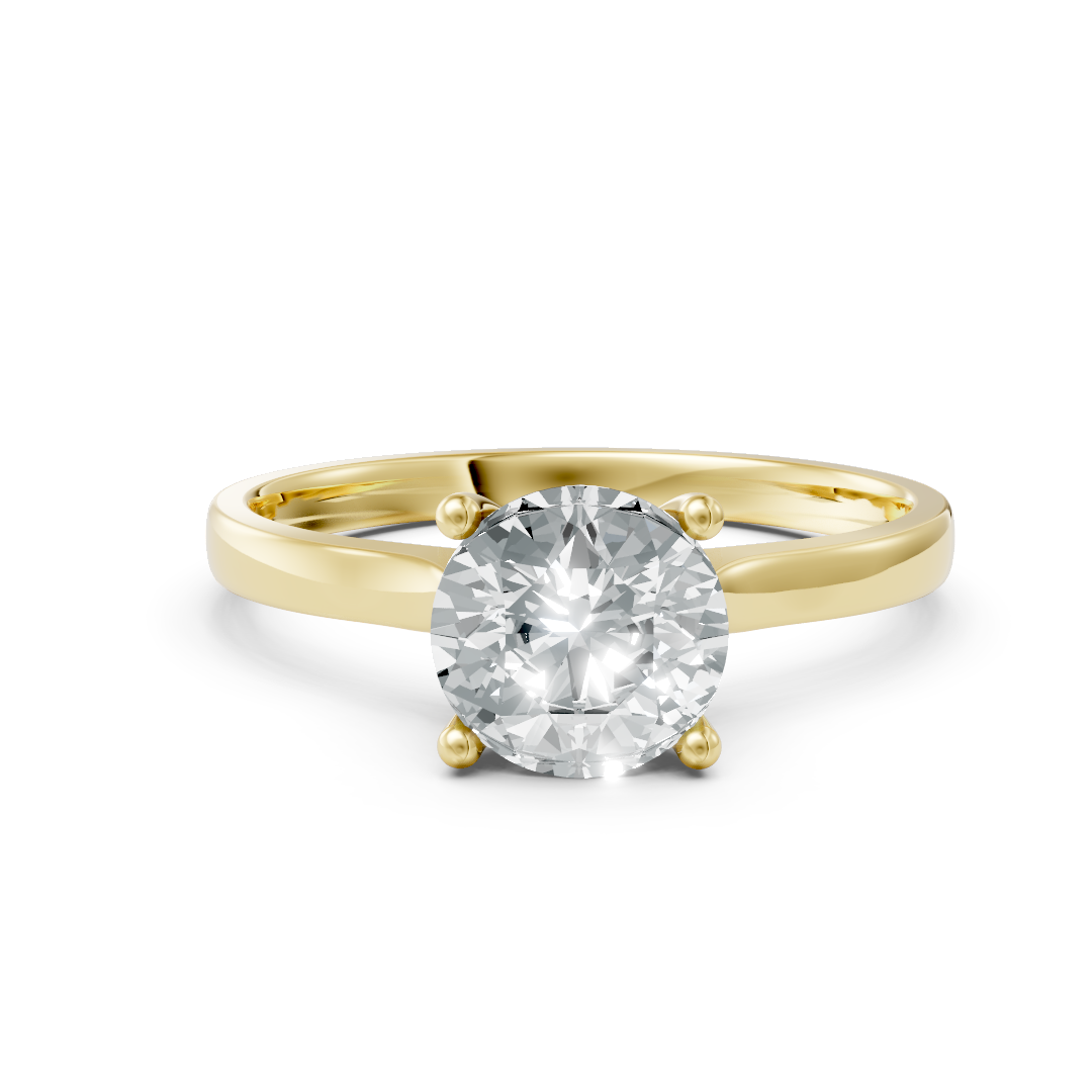 Lab Grown Diamond Round Single Stone Ring
