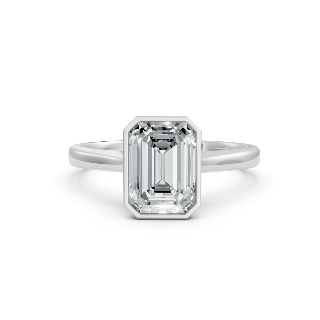 Lab Grown Diamond Emerald Single Stone Ring