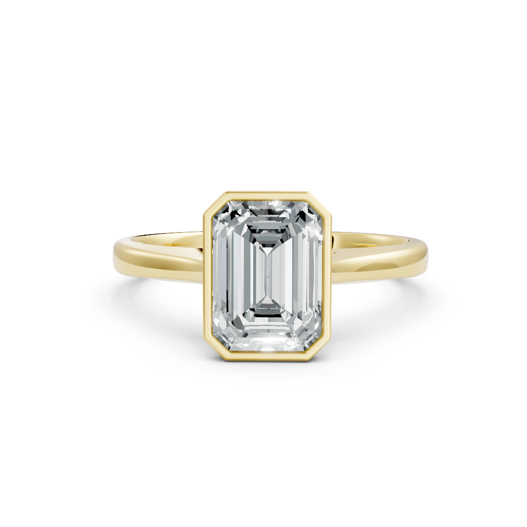 Lab Grown Diamond Emerald Single Stone Ring