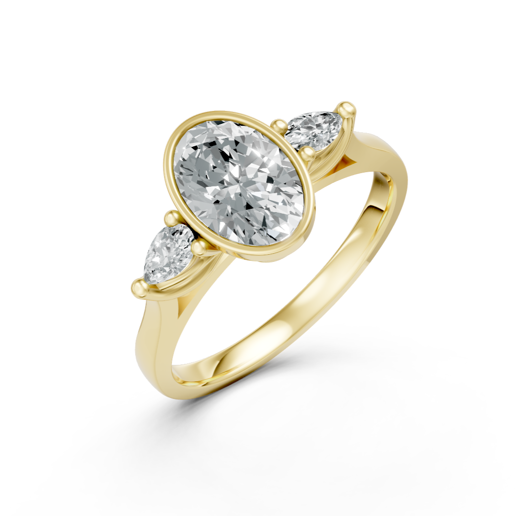 Lab Grown Diamond 3 Stone Ring